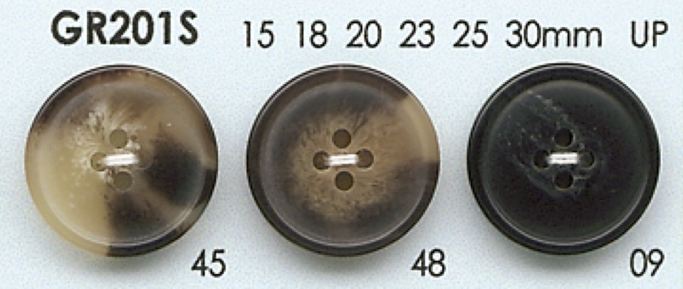 GR201S Botão De Resina PET Reciclada 25% Certificada Pela GRS Com Aro E 4 Furos DAIYA BUTTON(DAIYA BUTTON)