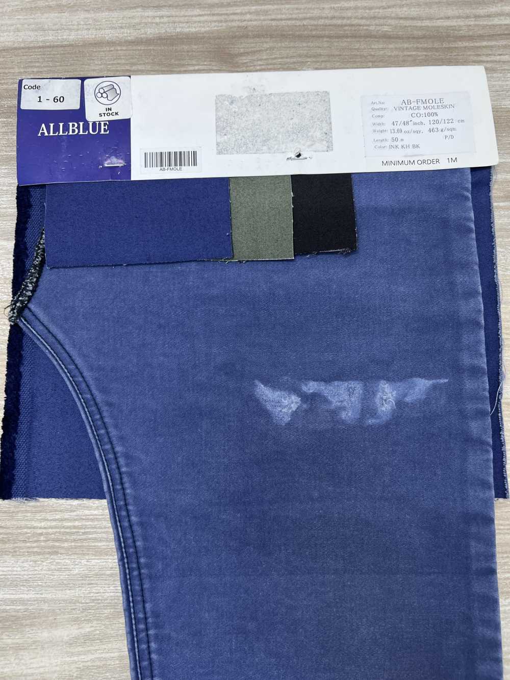 AB-FMOLE Jeans Vintage De 12 Onças[Têxtil / Tecido] ALL BLUE