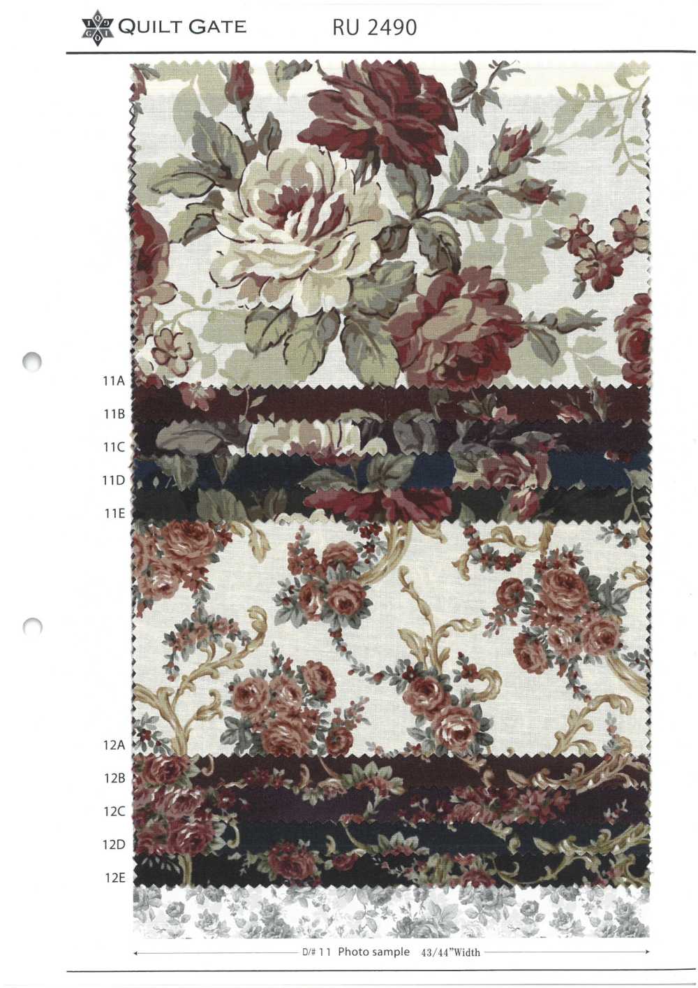 RU2490-DR Quiltgate Lulu Bouquet Classic Library 4 Meia Dobra[Têxtil / Tecido] COSMO TEXTILE