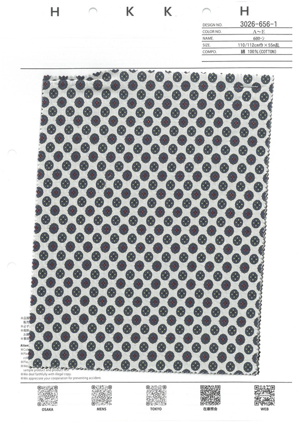 3026-656-1 60 Gramado Komon[Têxtil / Tecido] HOKKOH
