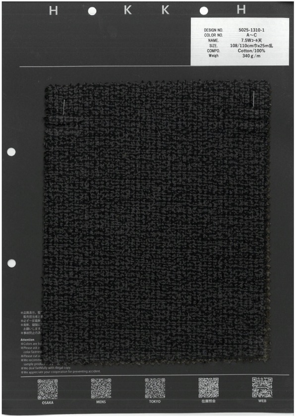 5025-1310-1 Corduroy De 7,5 W[Têxtil / Tecido] HOKKOH