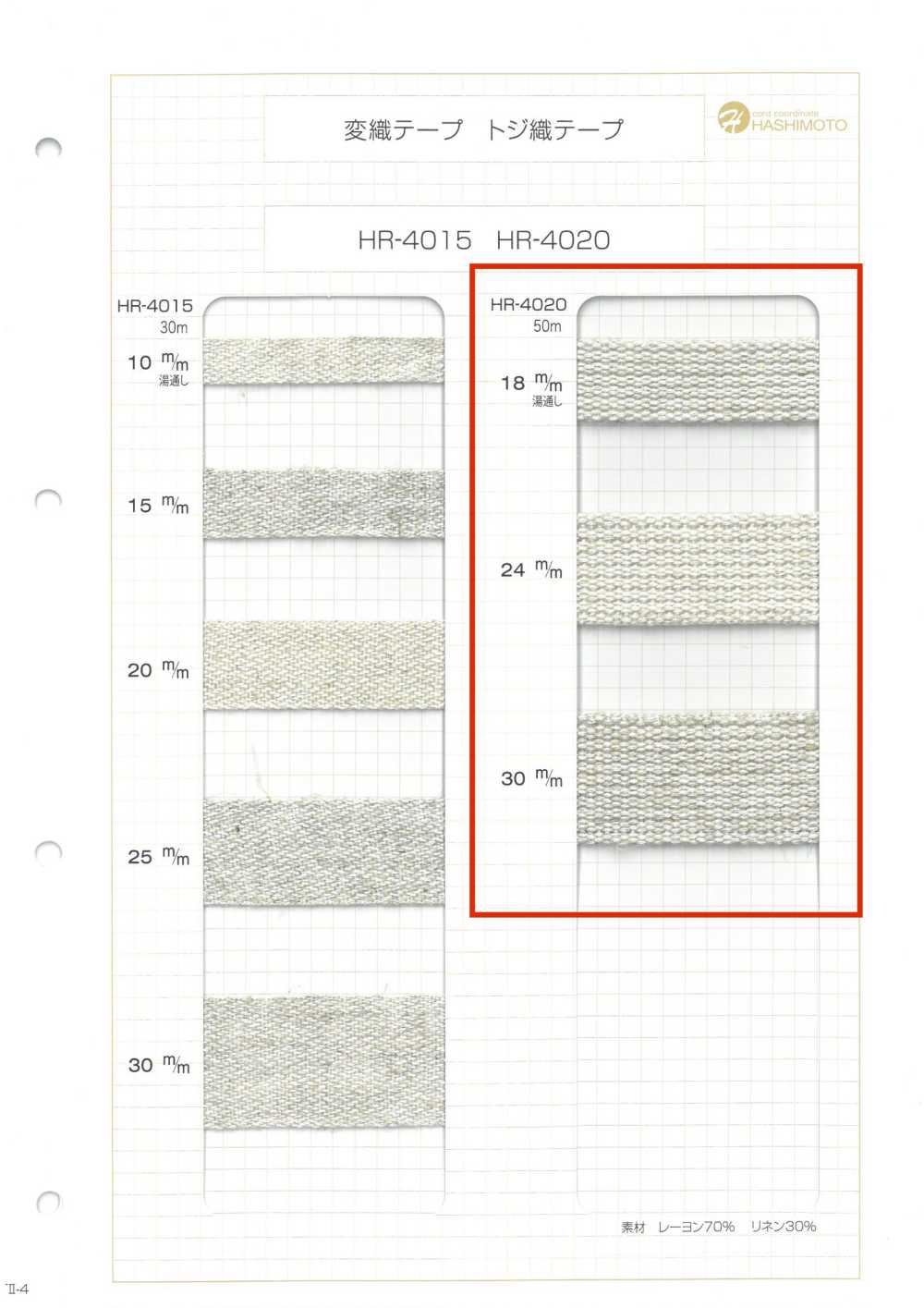 HR-4020 Fita Tecida De Mistura De Linho[Cabo De Fita] Sem Nome