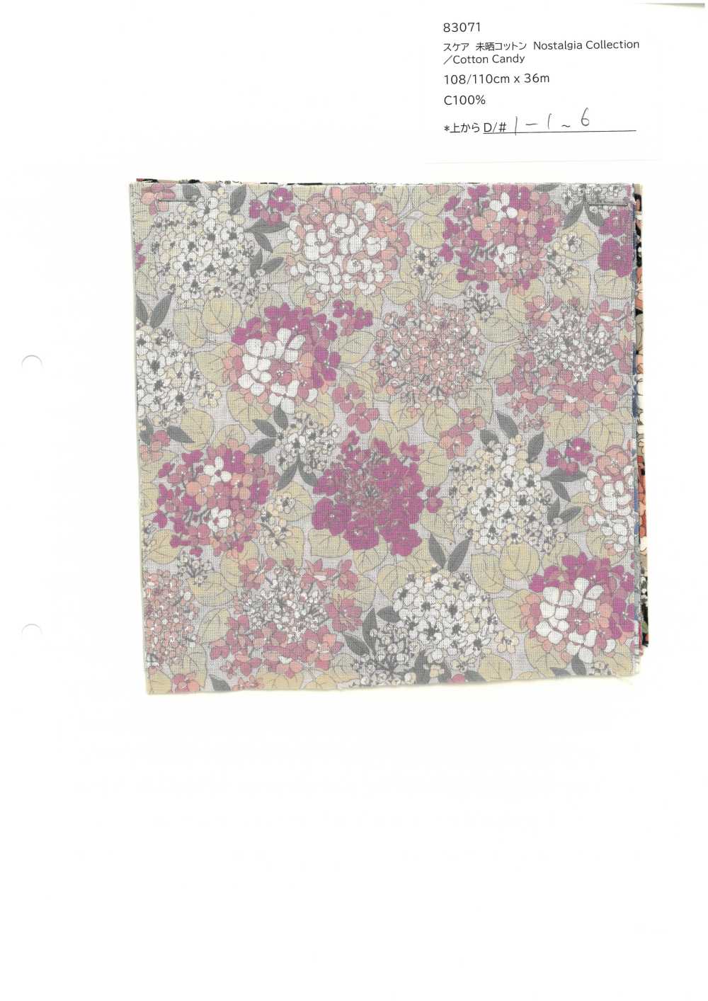 83071 Coleção Nostalgia De Algodão Cru SEVENBERRY® Lawn / Algodão Doce[Têxtil / Tecido] VANCET