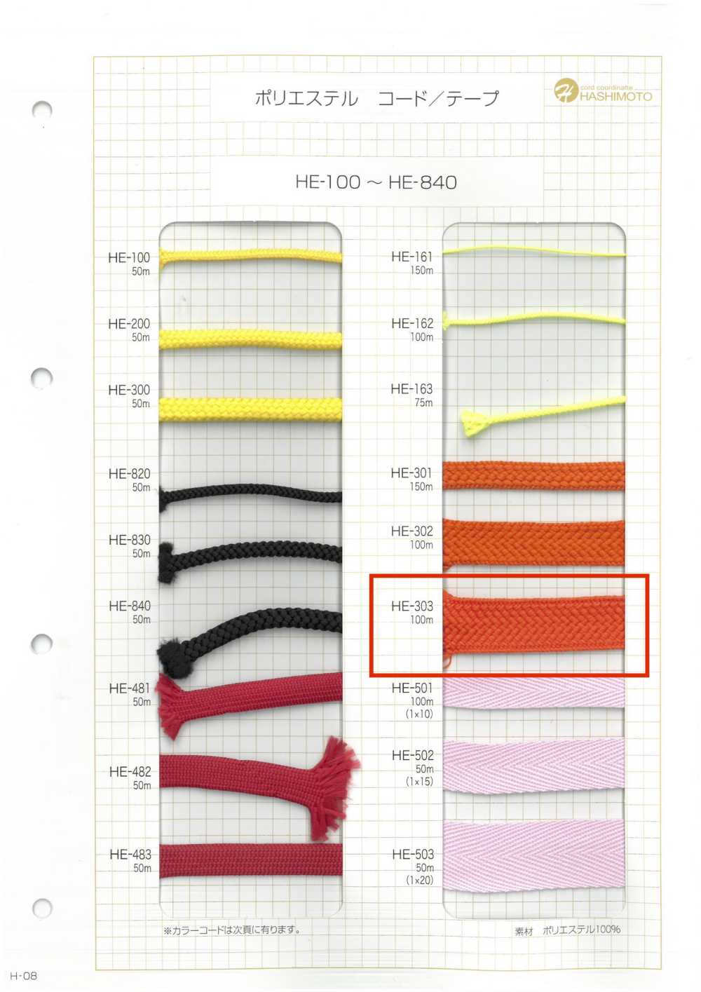 HE-303 Fita Nanako Irregular Ester[Cabo De Fita] Sem Nome