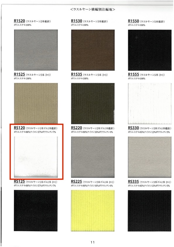 RS120 Fio De Malha Canelada, 1 Elástico, 1 Agulha, 60 Cm De Largura TAKENAKA CORPORATION