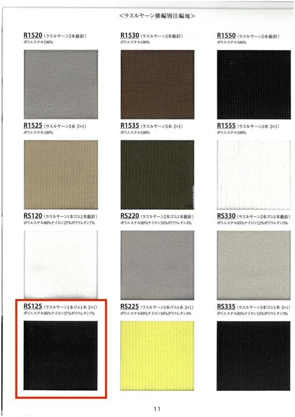 RS125 Fio De Malha Canelada, 1 Elástico, 2x1, 60 Cm De Largura TAKENAKA CORPORATION