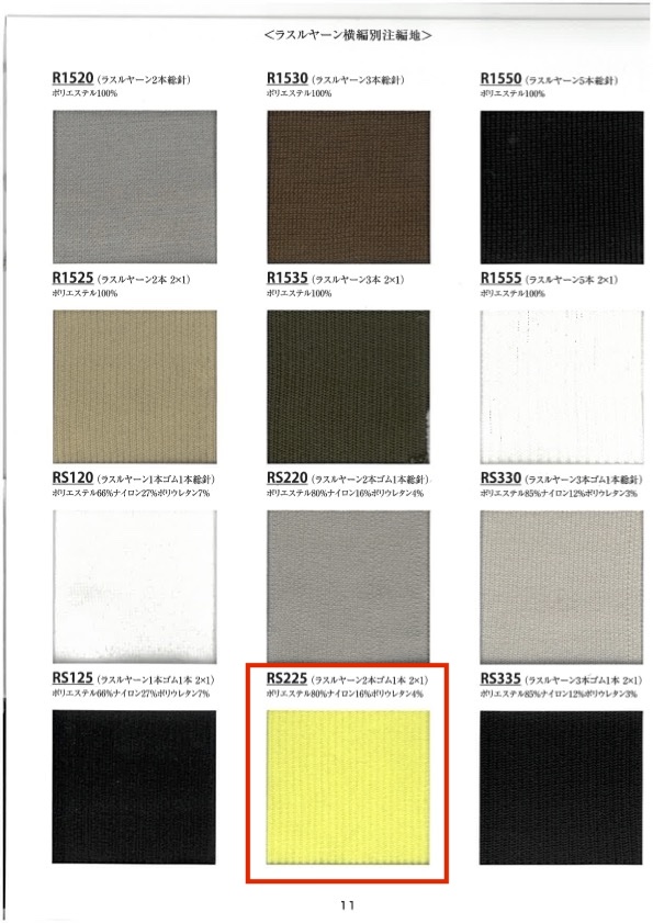 RS225 Fio De Malha Canelada, 2 Elásticos, 1 Elástico, 2x1, 60 Cm De Largura TAKENAKA CORPORATION