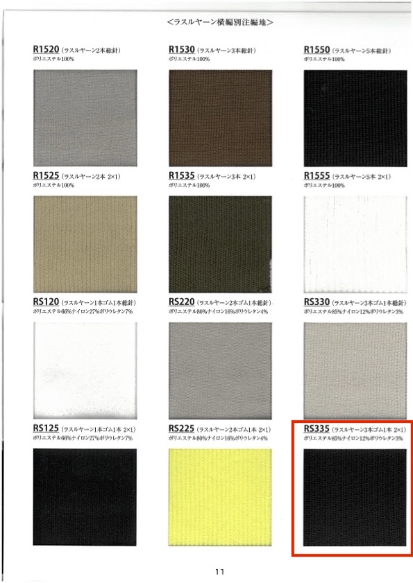 RS335 Fio De Malha Canelada, 3 Fios, 1 Elástico, 2x1, 60 Cm De Largura TAKENAKA CORPORATION