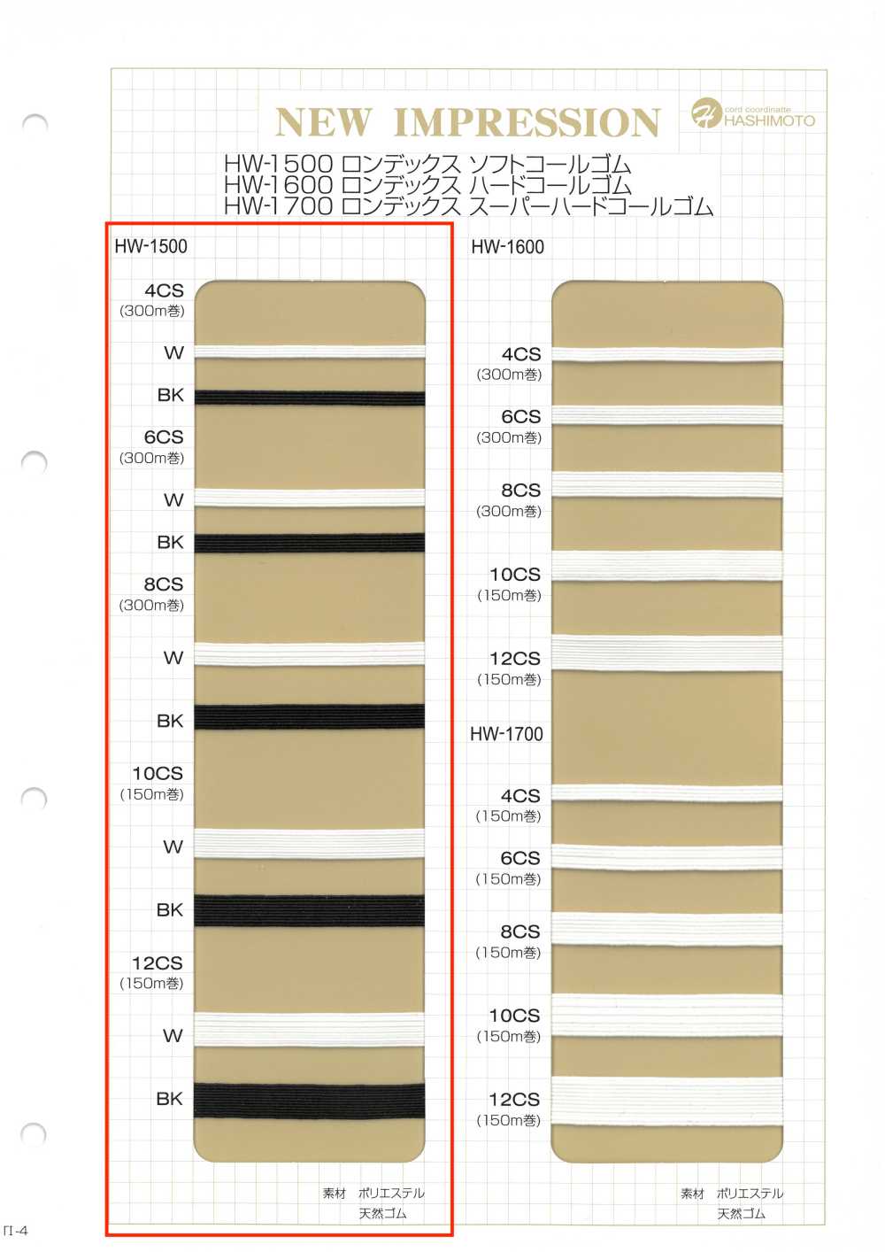 HW-1500 Elástico Trançado Macio Rondex[Faixa Elástica] Sem Nome