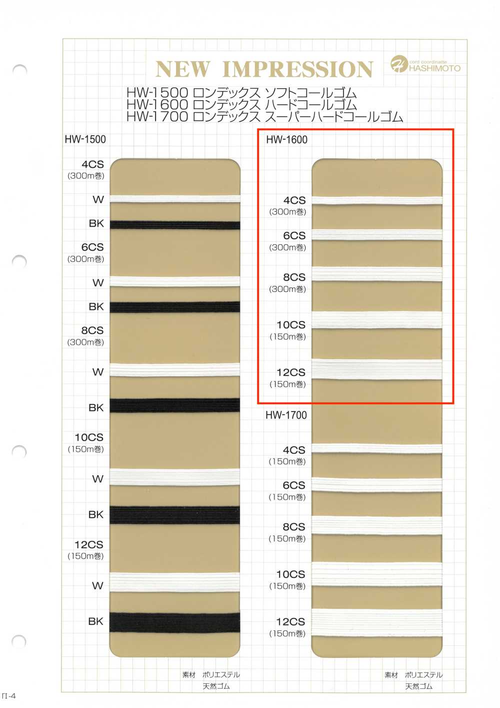 HW-1600 Elástico Trançado Rígido Rondex[Faixa Elástica] Sem Nome