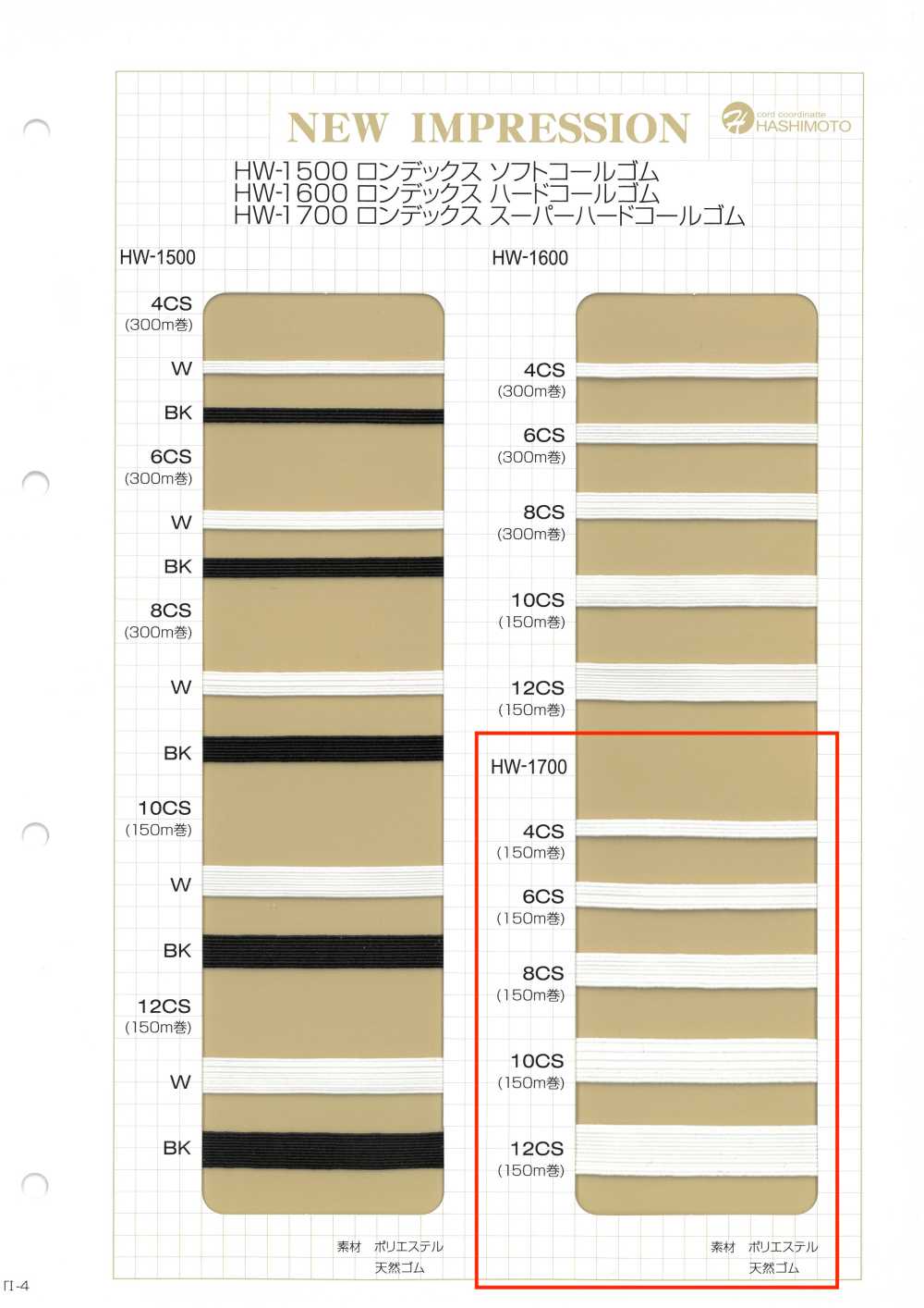 HW-1700 Elástico Trançado Super Rígido Rondex[Faixa Elástica] Sem Nome