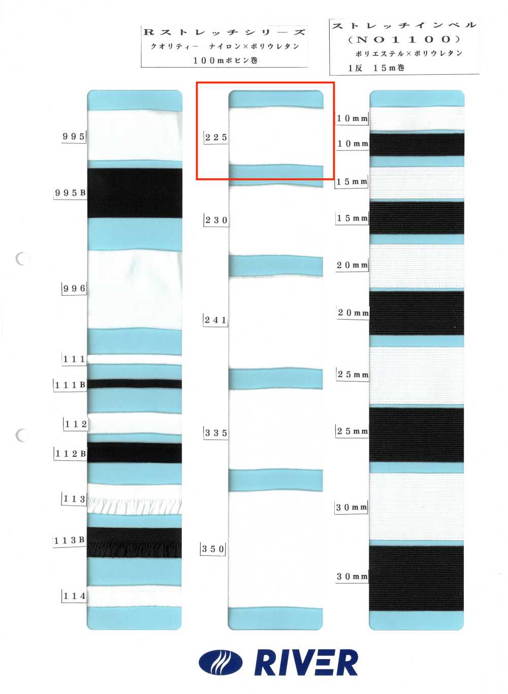 225 Série R Stretch[Cabo De Fita] RIVER