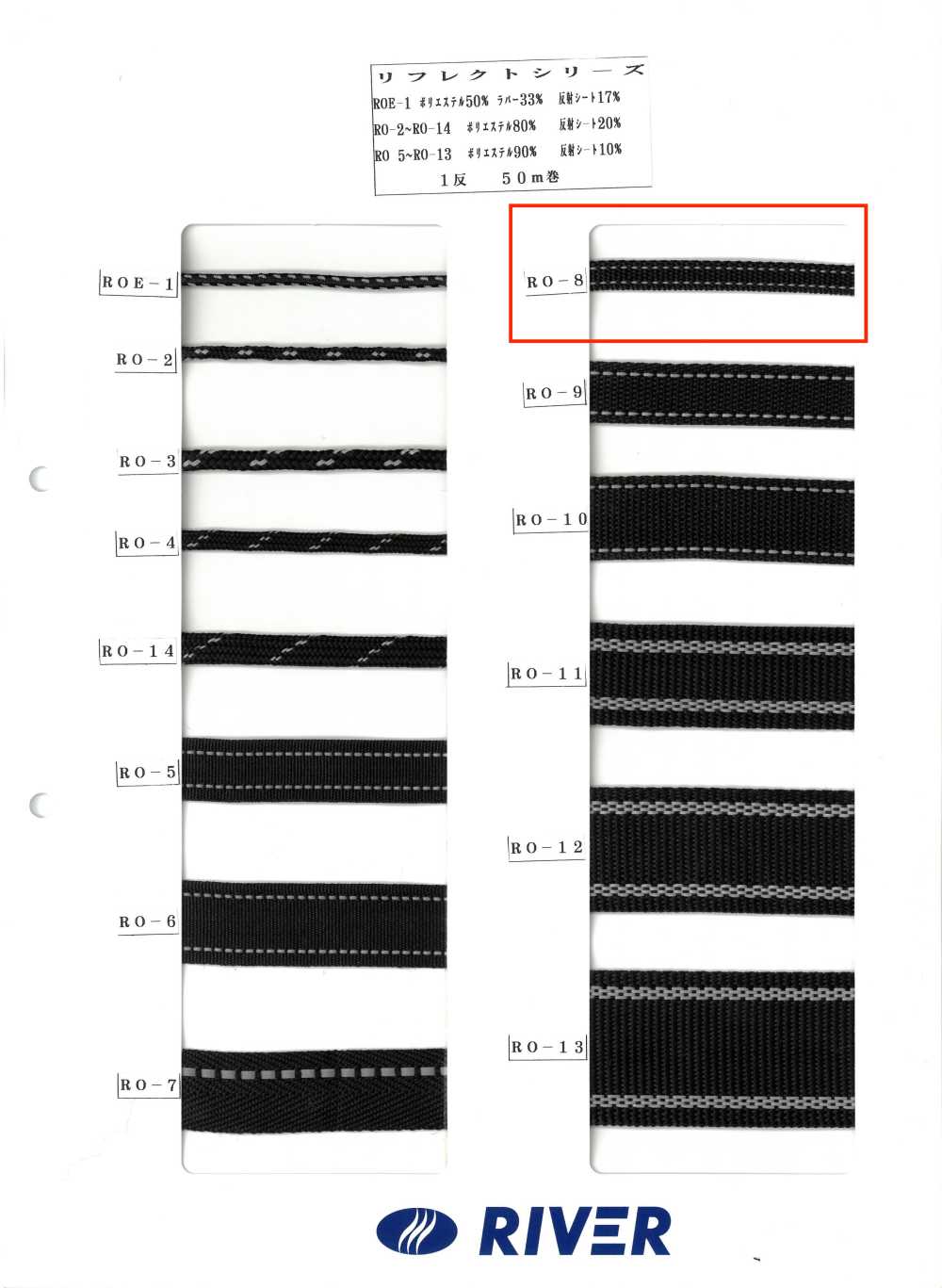 RO-8 Série Reflect[Cabo De Fita] RIVER