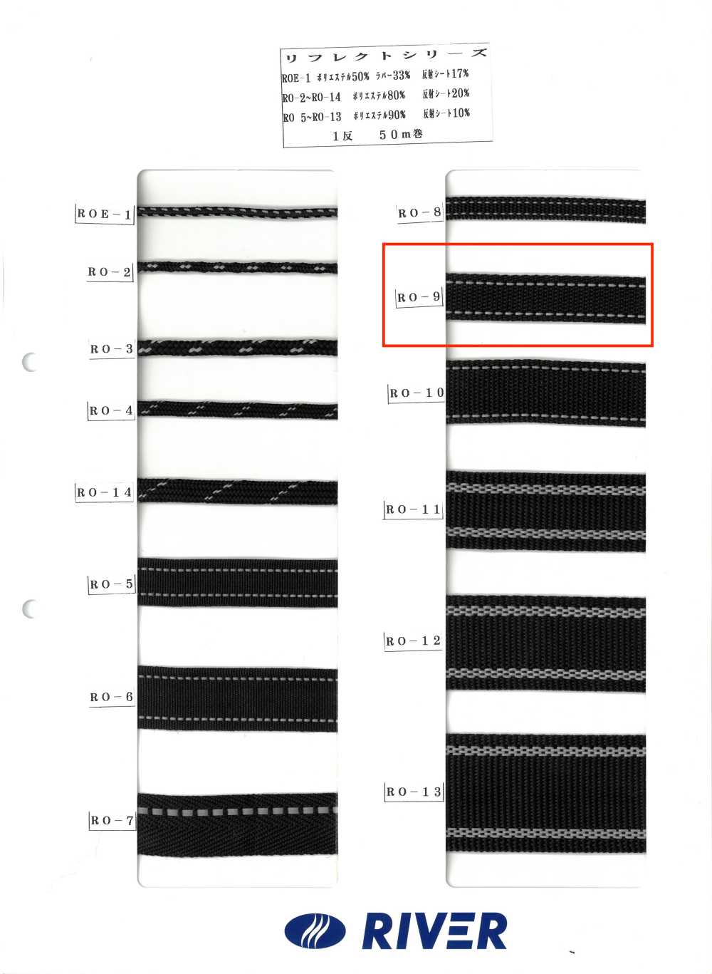 RO-9 Série Reflect[Cabo De Fita] RIVER