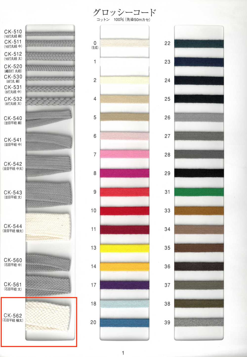 CK-562 Cordão Brilhante, Cordão Plano Com Textura De Pedra, Extra Grosso[Cabo De Fita]