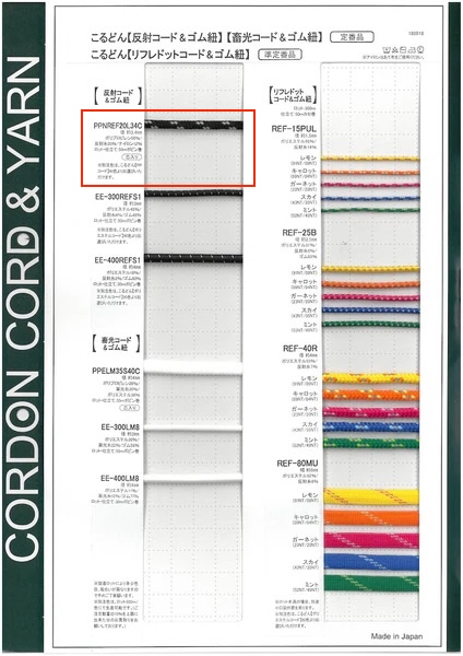 PPNREF20L34C Cordão Redondo Enrolado De 3,4 Mm[Cabo De Fita] Cordon