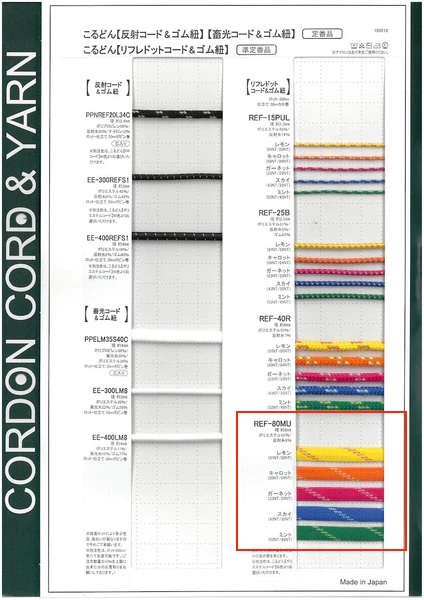 REF80MU Cordão Para Bolsa Refre Dot Cord 8,0 Mm[Cabo De Fita] Cordon