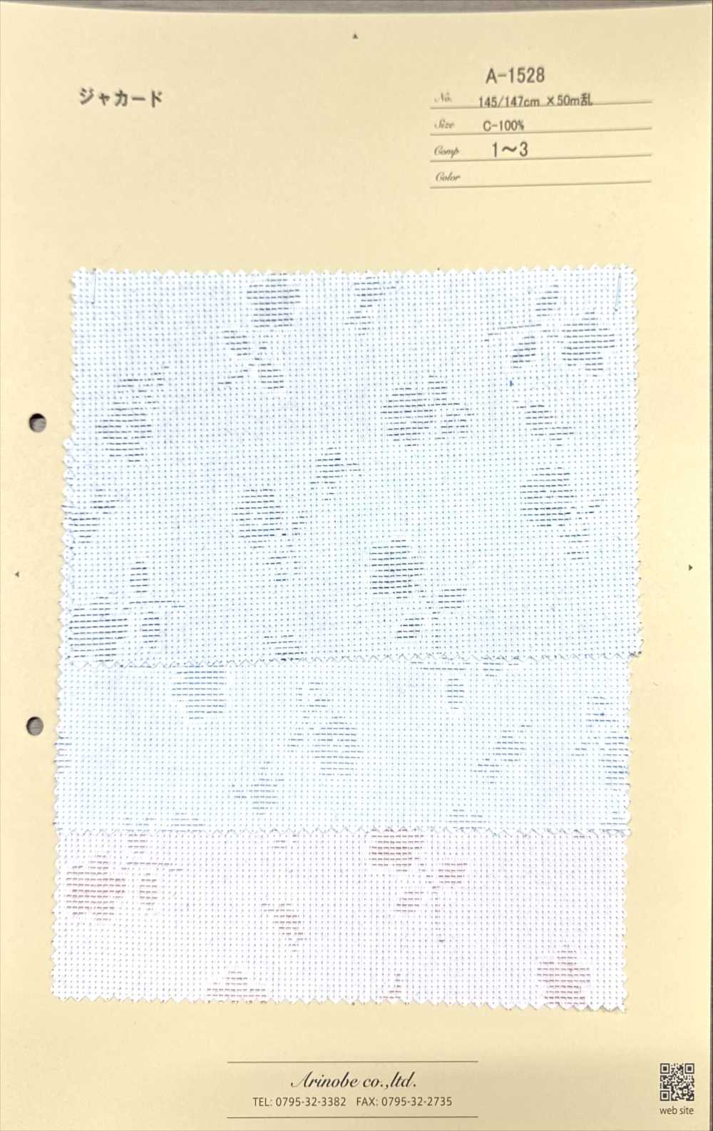 A-1528 Jacquard De Flores Estilo Sashiko[Têxtil / Tecido] ARINOBE