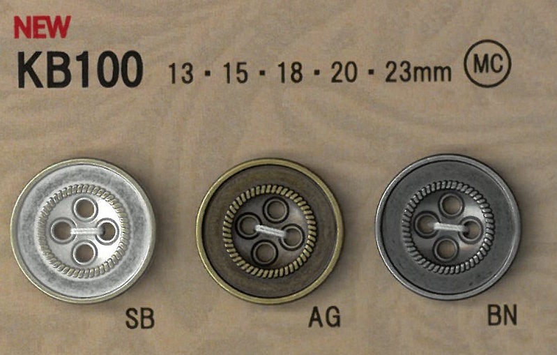 KB100 Botões De Metal Em Estilo Vintage Com Borda.[Botão] DAIYA BUTTON(DAIYA BUTTON)