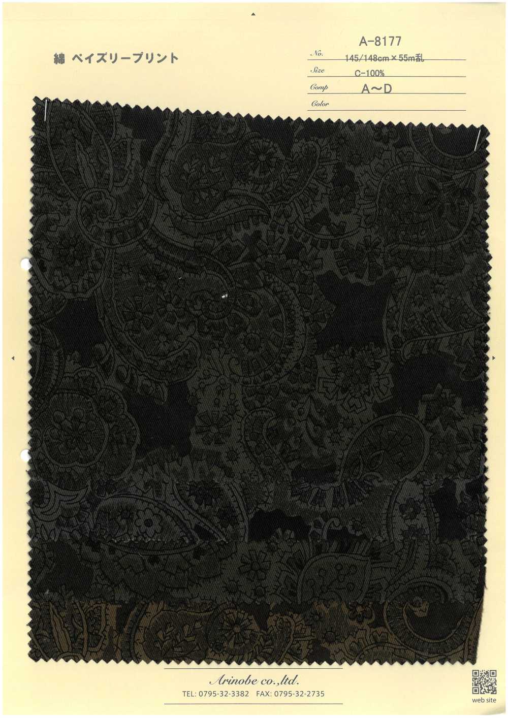 A-8177 Estampa Paisley[Têxtil / Tecido] ARINOBE