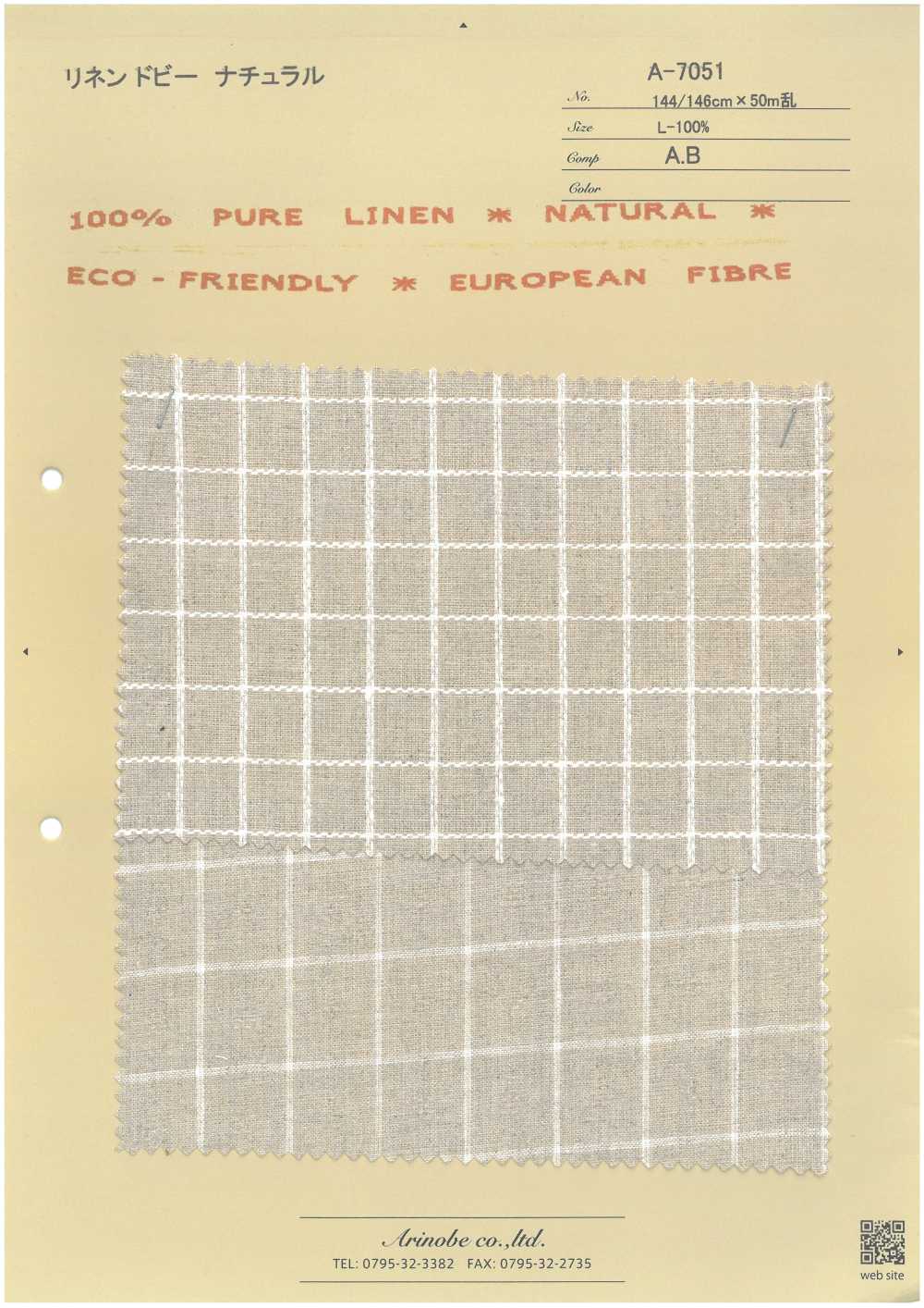 A-7051 Linho Dobby Natural[Têxtil / Tecido] ARINOBE