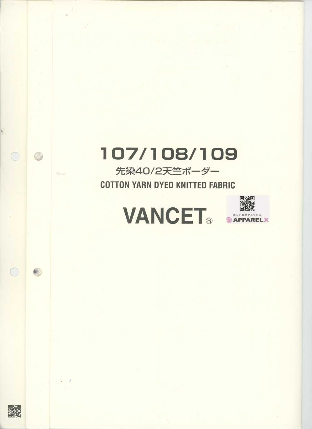 107-108-109-SAMPLE Cartão De Amostra VANCET