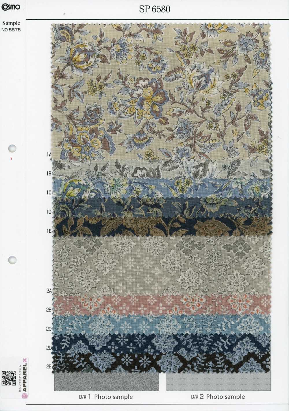 SP6580 Tecido de algodão com estampa floral sobretingida (rolo)[Têxteis / Tecidos] COSMO TEXTILE
