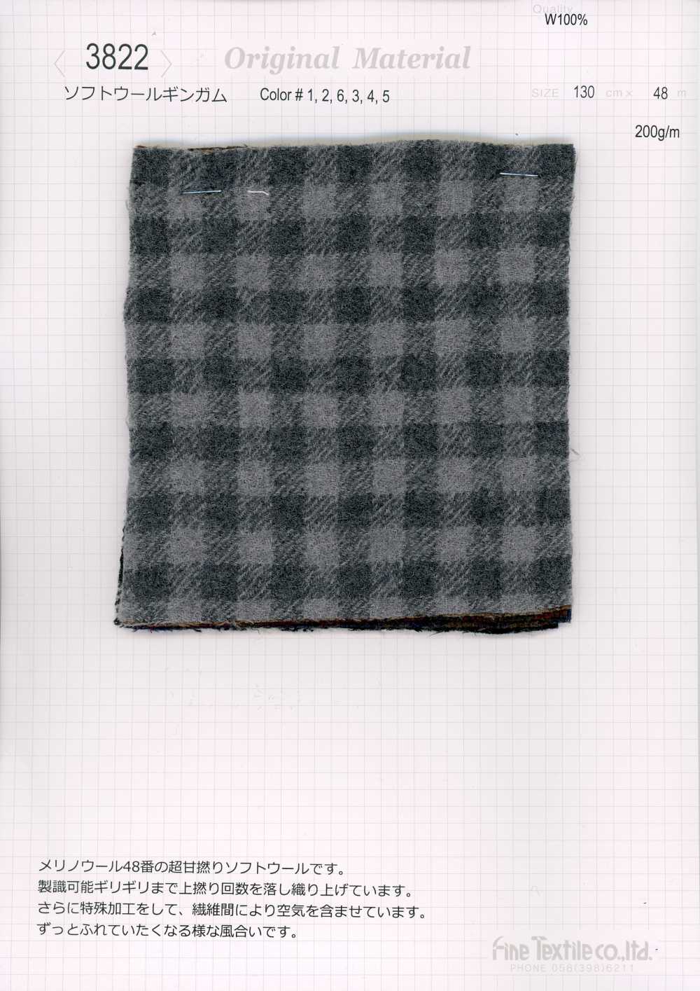 3822 Vichy De Lã Macia[Têxtil / Tecido] Fine Textile