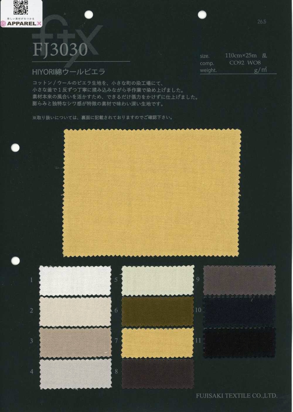 FJ3030 HIYORI Viyella de algodão e lã[Têxteis / Tecidos] Fujisaki Textile