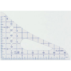 25015 Grade Triângulo Escala 1/4[Suprimentos De Artesanato] Trevo