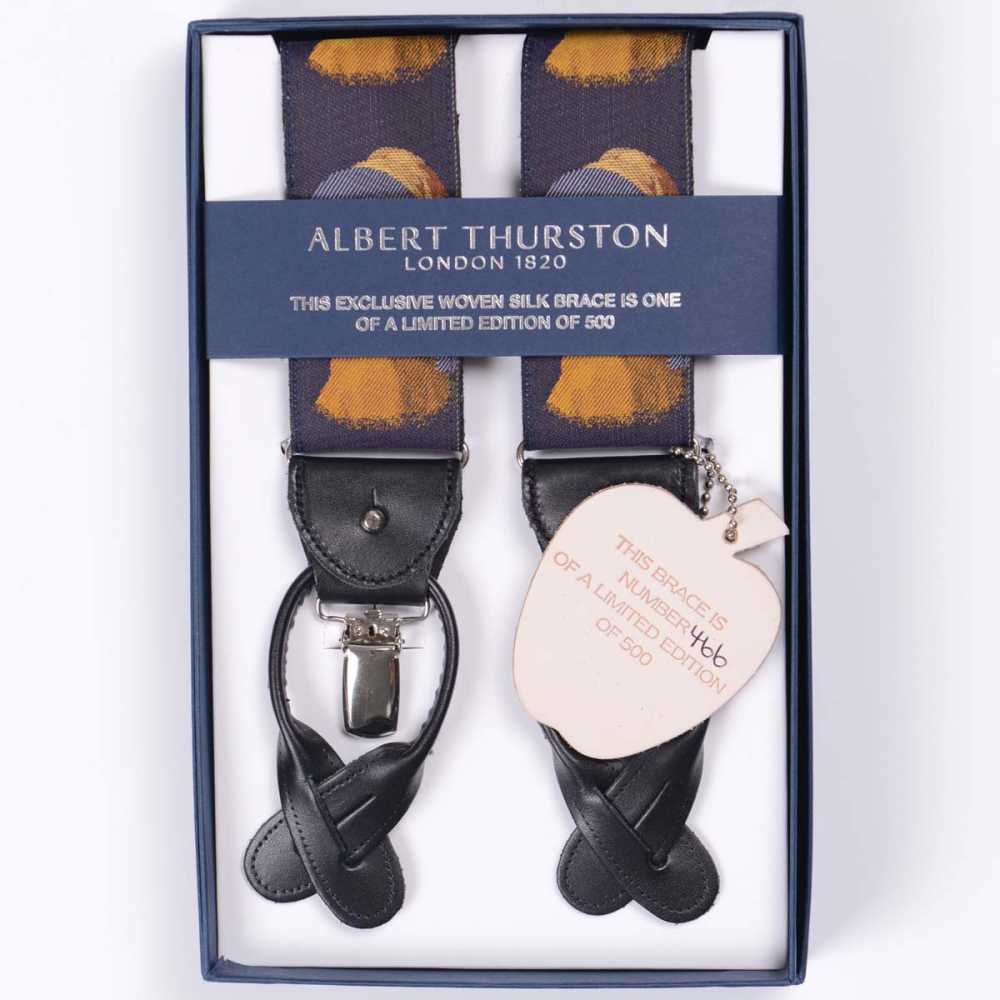 AT-2232 Albert Thurston Suspenders Edição Limitada Menina 40mm Com Um Brinco De Pérola[Acessórios Formais] ALBERT THURSTON