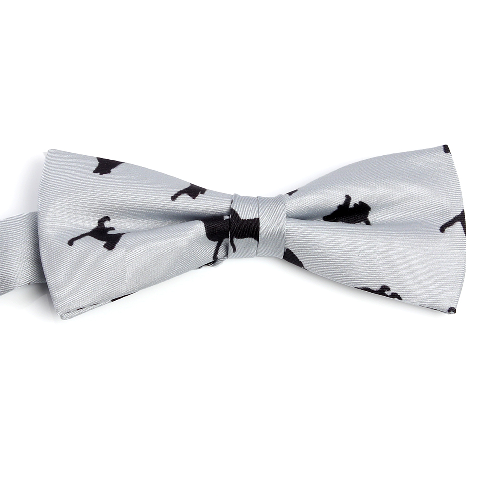 BF-CAT-GR Gravata Borboleta Em Seda Com Motivo De Gato Cinza[Acessórios Formais] Yamamoto(EXCY)