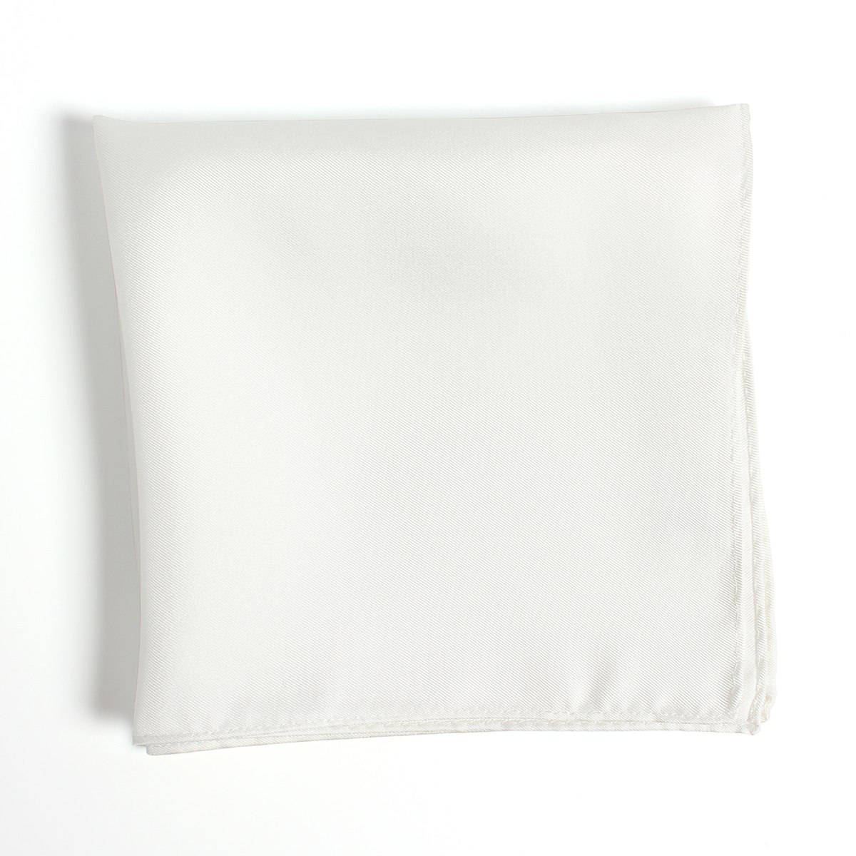 CF-1-W Fabricado No Japão Twill 16 Momme Silk Pocket Square White[Acessórios Formais] Yamamoto(EXCY)