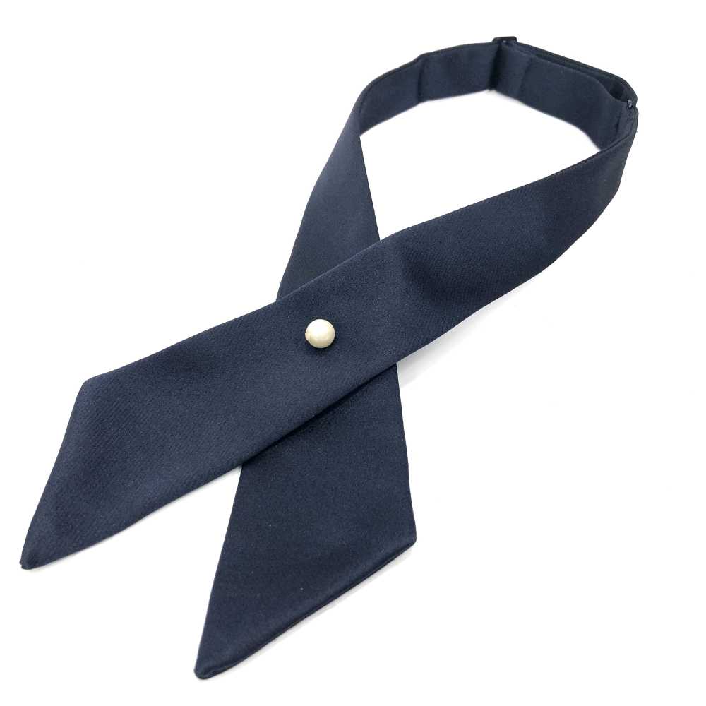 CT-107 Etiqueta De Xale Gravata Cruzada Azul Seda[Acessórios Formais] Yamamoto(EXCY)