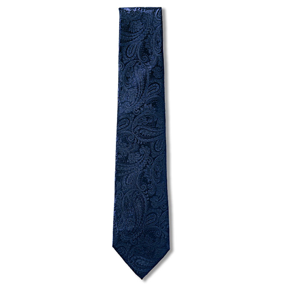 HVN-37 Gravata De Seda VANNERS Paisley Azul Marinho[Acessórios formais] Yamamoto(EXCY)