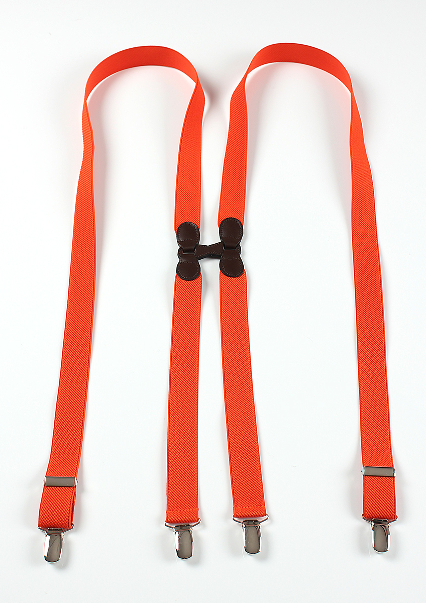 VAR-87 Suspensórios Tipo BRETELLE & BRACES Orange H[Acessórios formais] Bretelle & Aparelho Ortodôntico