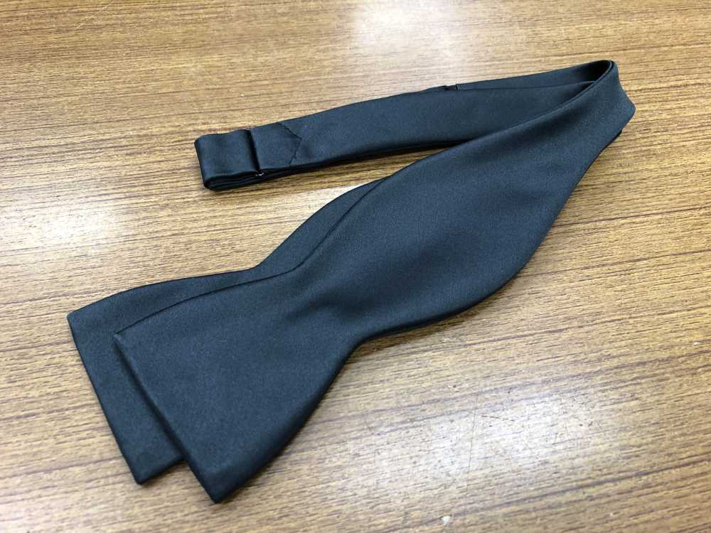 VMT-BK VANNERS Têxtil Nó De Mão Gravata Borboleta Cetim Preto[Acessórios Formais] Yamamoto(EXCY)