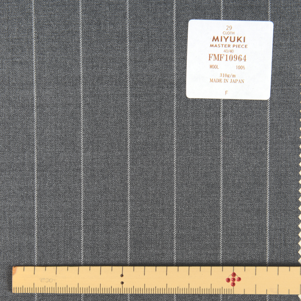 FMF10964 Obra-prima 40/40 Wide Pitch Stripe Grey[Têxtil] Miyuki Keori (Miyuki)