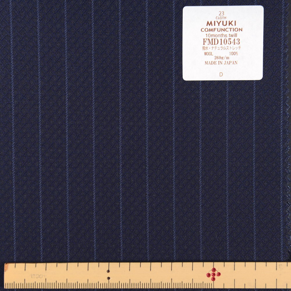FMD10543 Complexo 10 Meses De Sarja Repelente De água Stripe Natural E Tecido Xadrez Azul[Têxtil] Miyuki Keori (Miyuki)