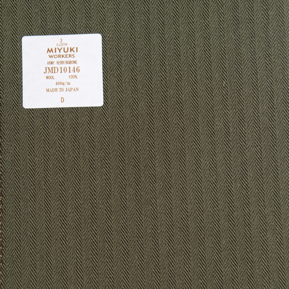 JMD10146 Workers High Density Workwear Woven Army Herringbone Green[Têxtil] Miyuki Keori (Miyuki)