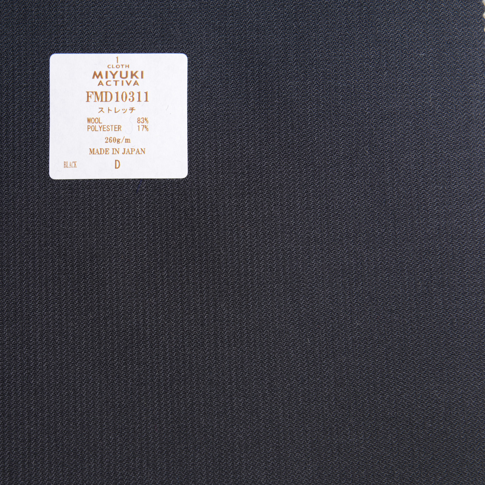 FMD10311 Coleção Activa Natural Stretch Têxtil Resistente A Rugas Sombra Black Stripe Miyuki Keori (Miyuki)