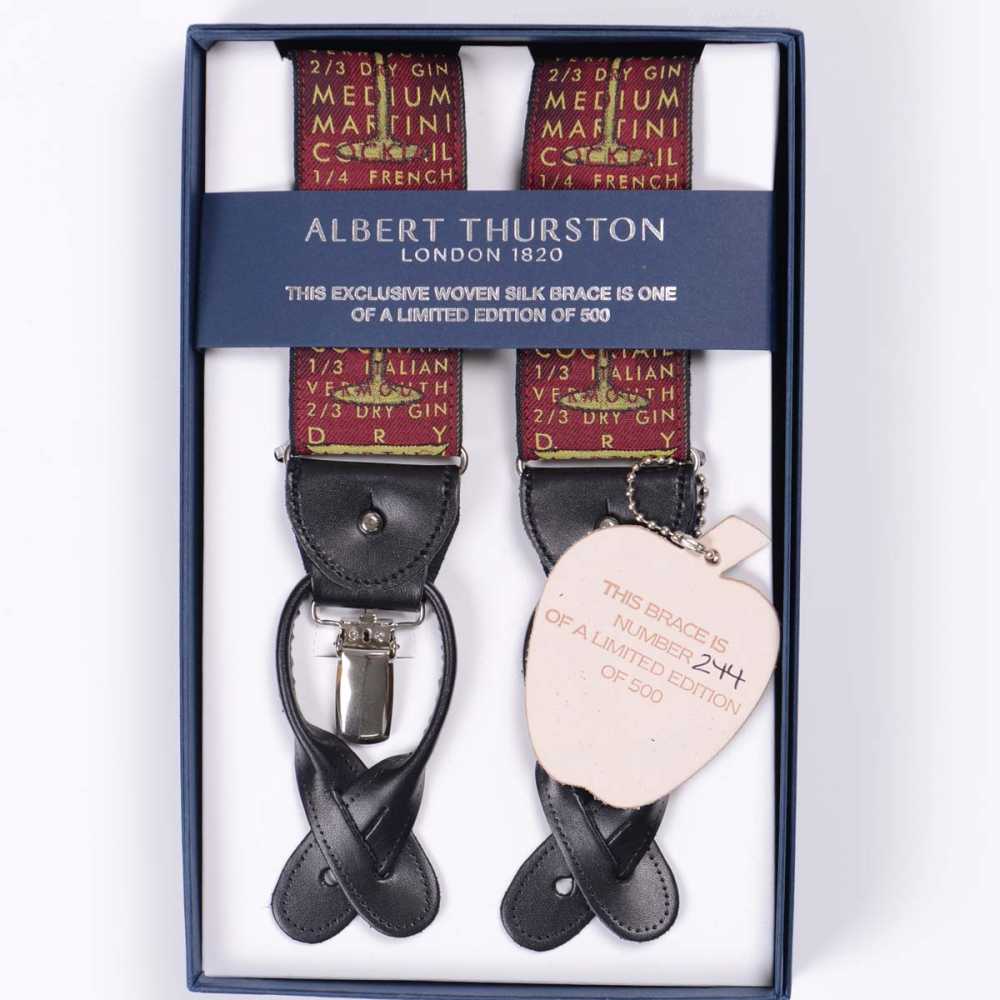 AT-2181 Suspensórios Albert Thurston Edição Limitada 40mm RUBY COCKTALL[Acessórios Formais] ALBERT THURSTON