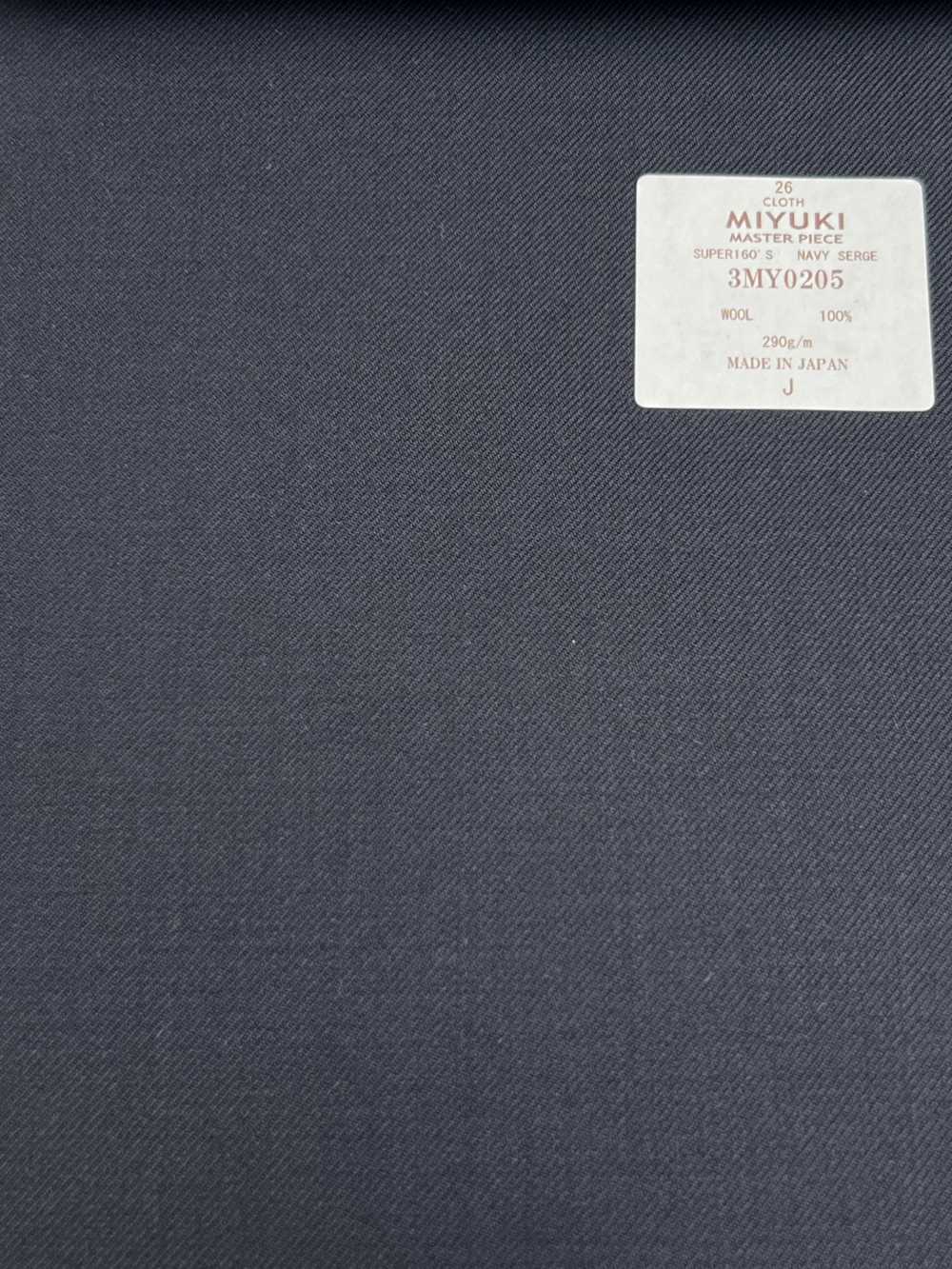 3MY0205 Obra-prima Clássica Atemporal Super 160 Pés Sarja De Fio único Azul Marinho[Têxtil] Miyuki Keori (Miyuki)