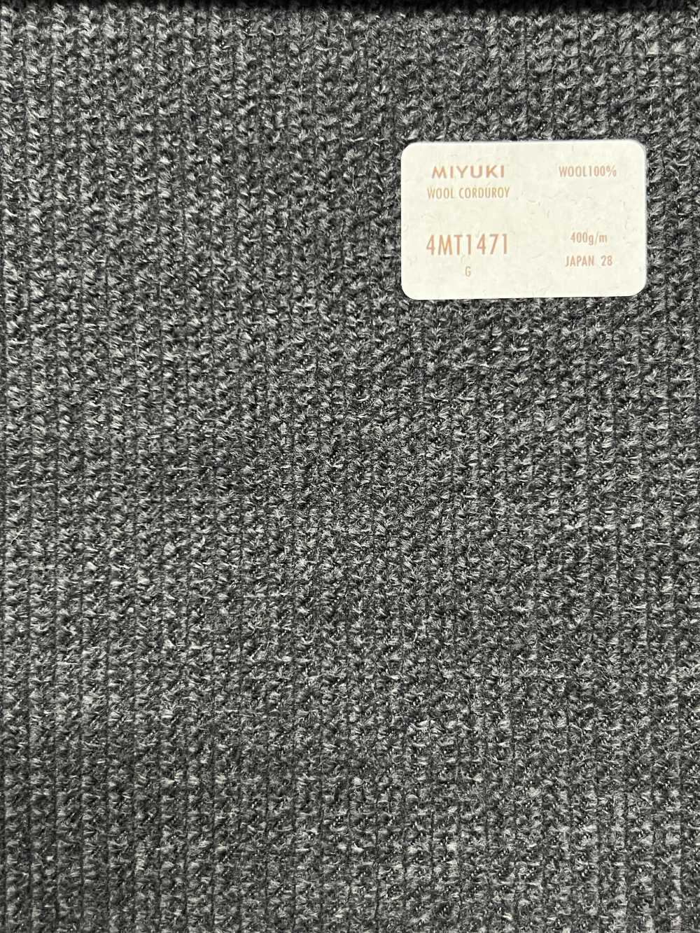 4MT1471 COMFORT LINE AIRFLY WOOL CORDUROY Carvão Céu Cinza[Têxtil] Miyuki Keori (Miyuki)