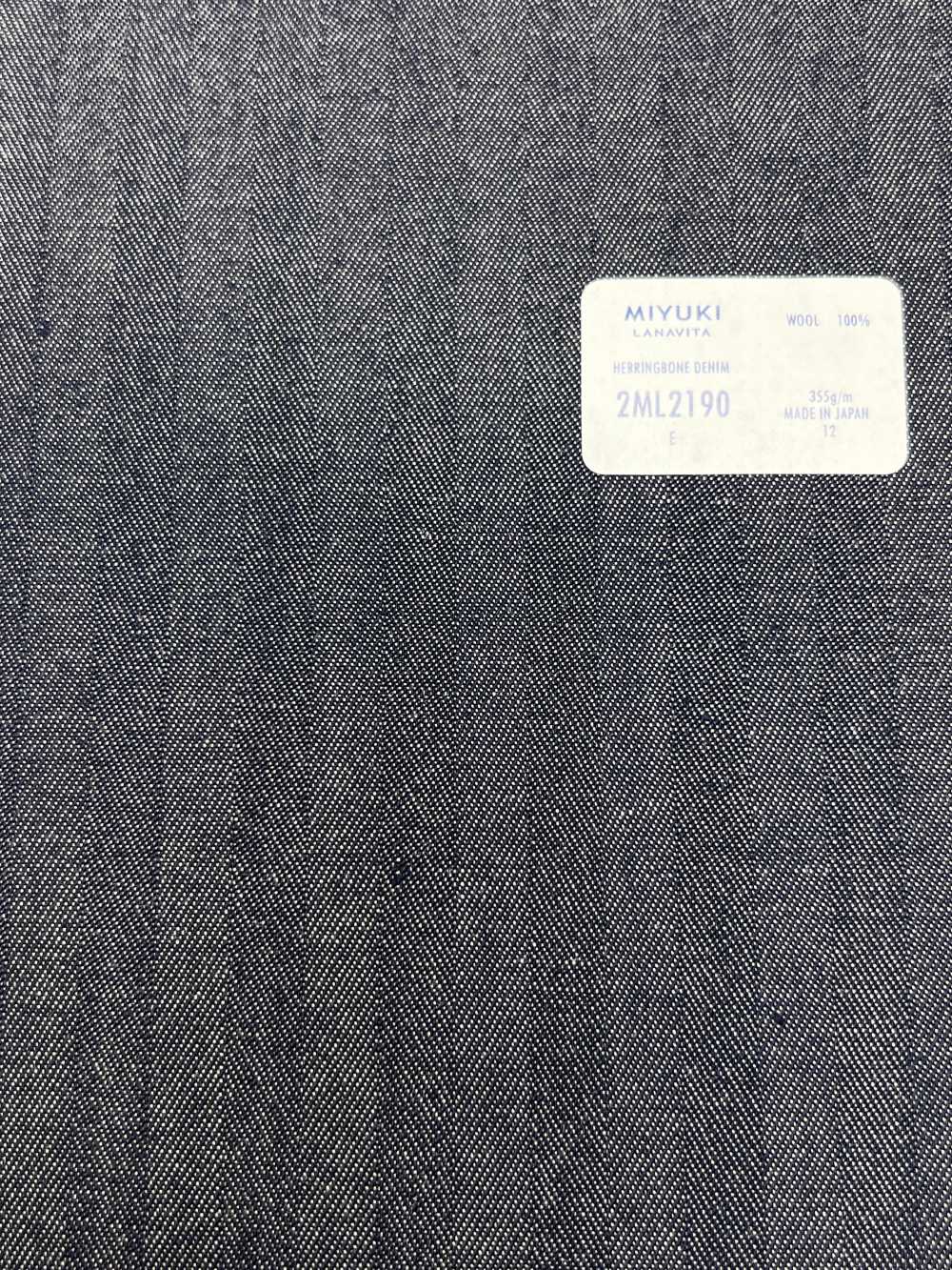 2ML2190 HERRINGBONE DENIM Padrão Tecido Azul Marinho[Têxtil] Miyuki Keori (Miyuki)