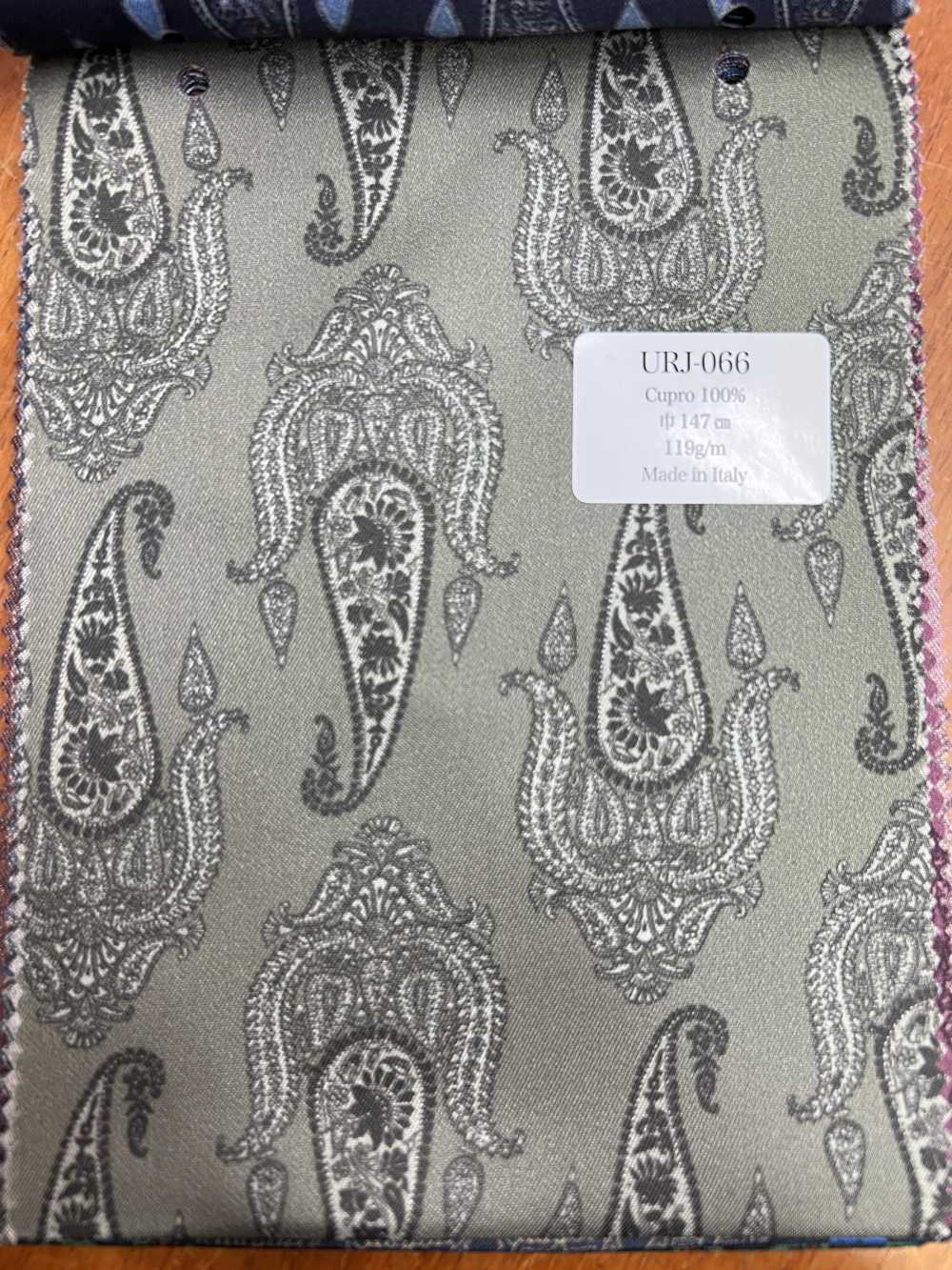 URJ-066 Fabricado Na Itália Forro 100% Cupra Estampado Big Paisley Khaki[Resina] TCS