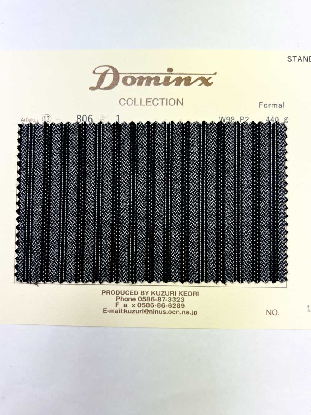 806 Coleção Formal DOMINX Standard Veludo Cotelê Cinza[Têxtil] Lã Katsuragi (DOMINX)