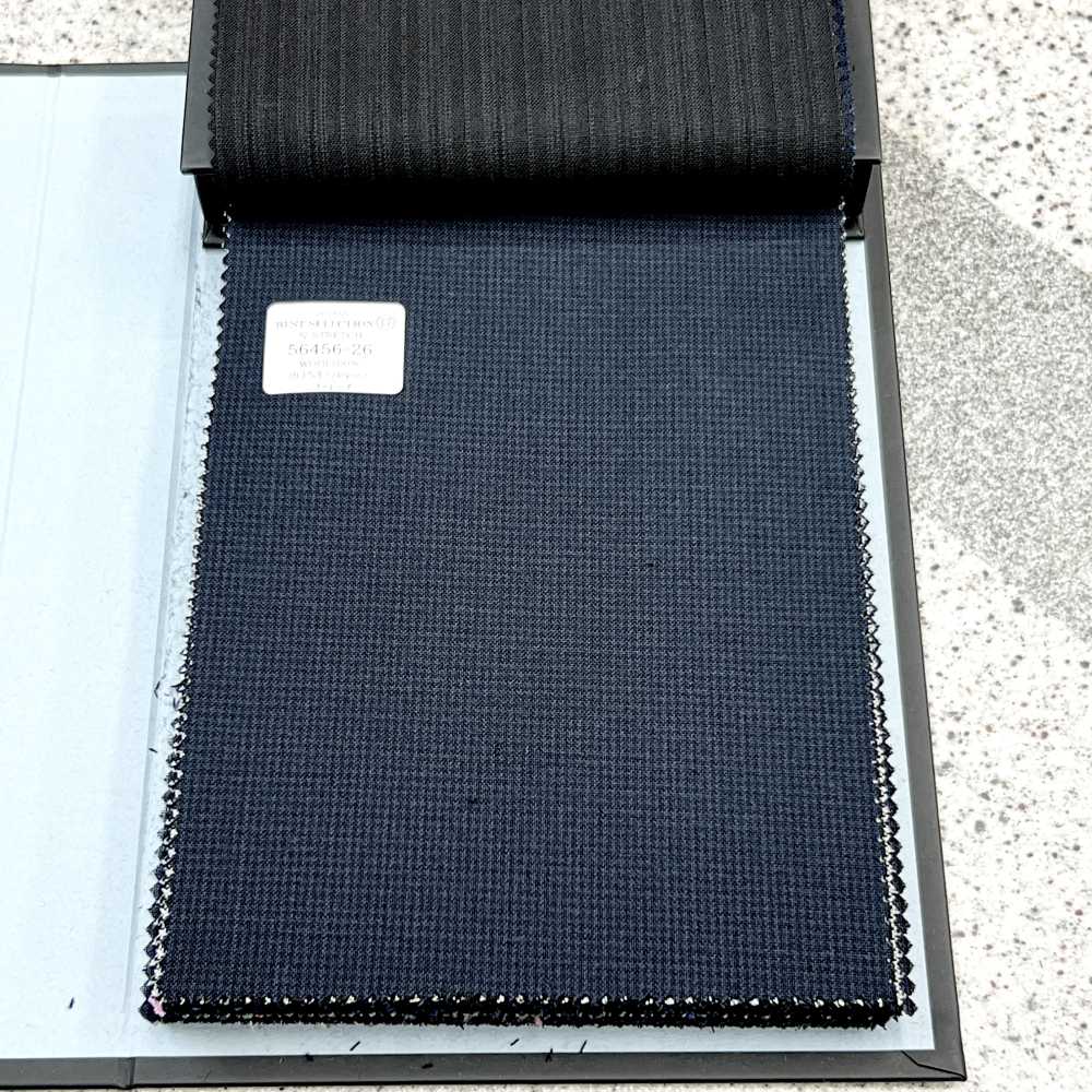 56456-26 25SS MELHOR SELEÇÃO [N-STRETCH] N-Stretch Navy Houndstooth[Têxtil] Kunishima Co., Ltda.