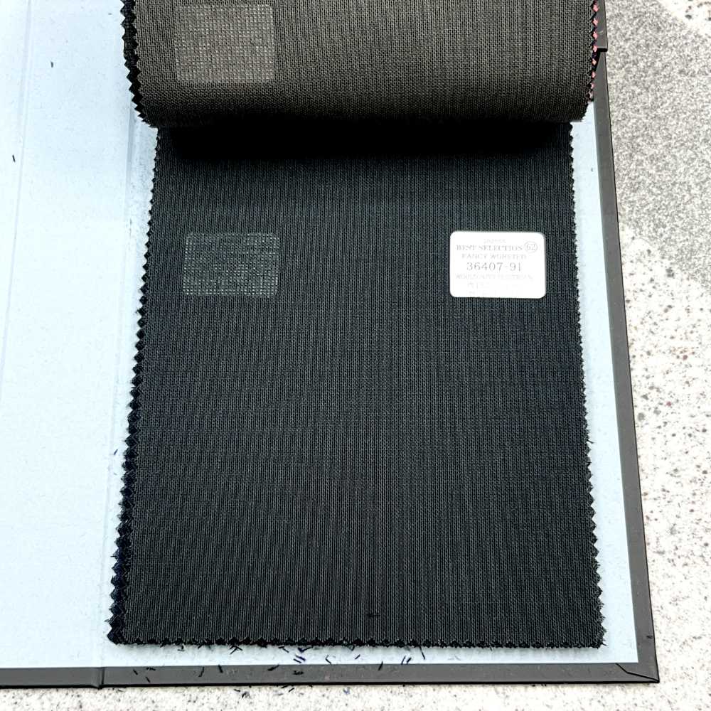 36407-91 25SS MELHOR SELEÇÃO [FANCY WORSTED] Fancy Worsted Sem Padrão Preto[Têxtil] Kunishima Co., Ltda.