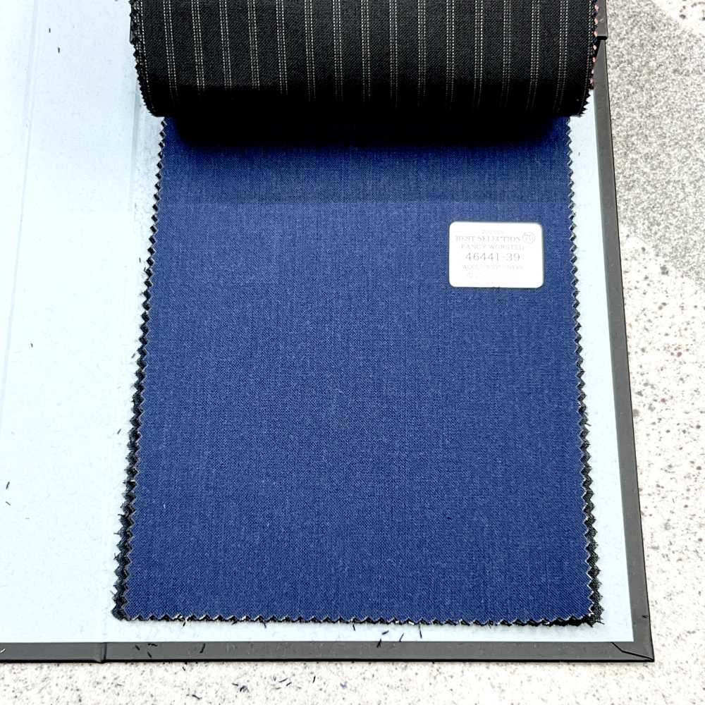 46441-39 25SS MELHOR SELEÇÃO [FANCY WORSTED] Fancy Worsted Sem Padrão Azul-marinho[Têxtil] Kunishima Co., Ltda.